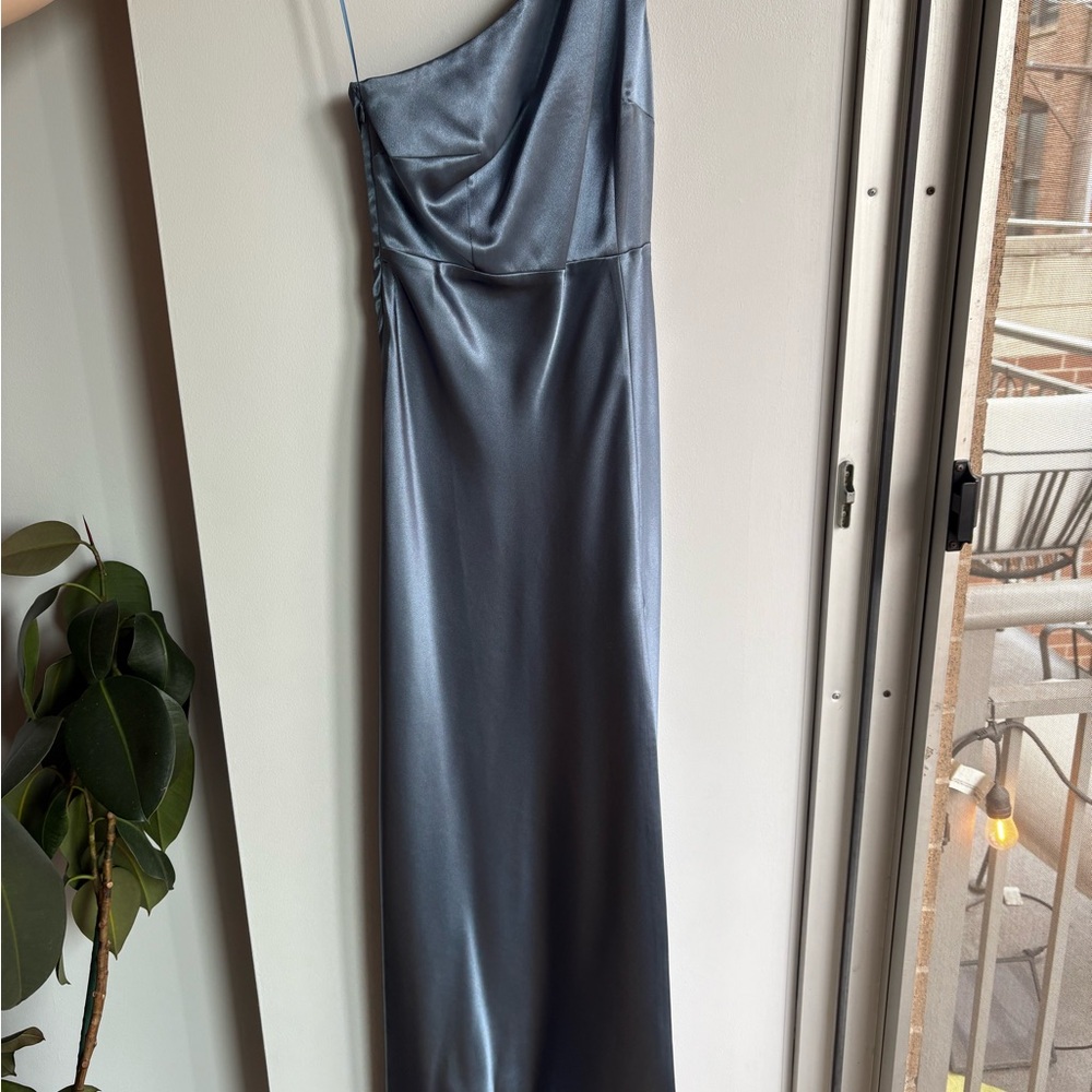 Birdy grey Kira satin dress, French blue